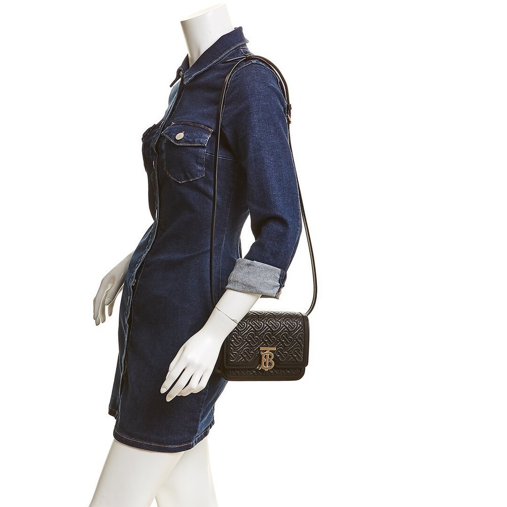 Burberry TB Mini Monogram Quilted Leather Crossbody - Picture 3 of 4